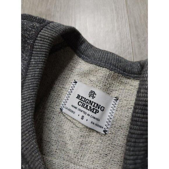 Reigning Champ Side Zip Fleece Crewneck Sweatshirt Mens Small - Picture 7 of 8